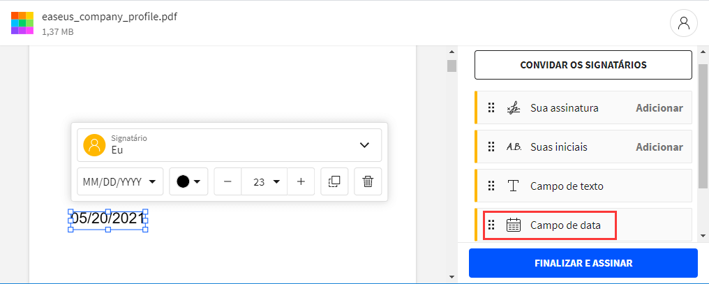 Como Colocar Data Em Documento PDF EaseUS