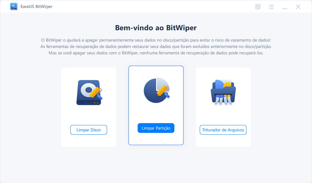 Selecione Limpar partição