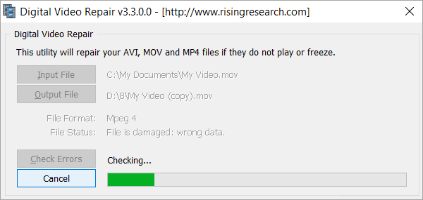 Melhor software de reparo de vídeo - Digital Video Repair Free Tool