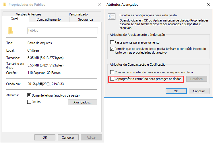 pasta não está acessível acesso negado