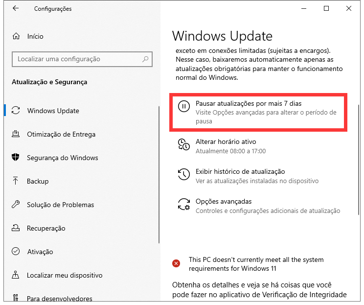 Windows Update não atualiza: veja causas e como resolver no Windows 10