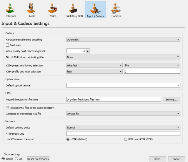 Melhor software de reparo de vídeo - VLC