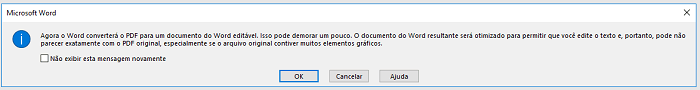 Adicione texto no pdf usando o Word