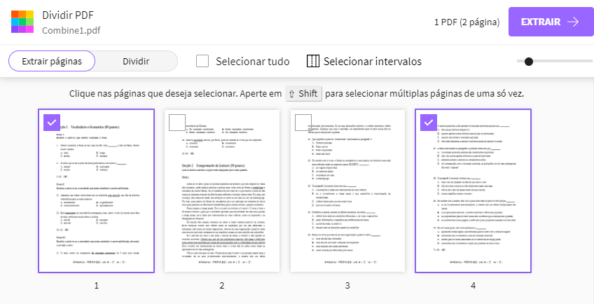Smallpdf dividir um arquivo pdf