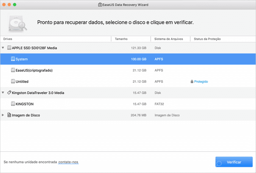 selecione um local e clique em digitalizar