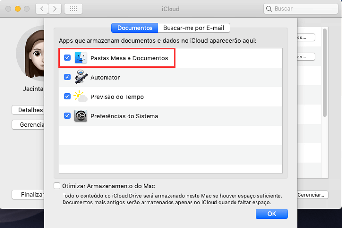 Armazenar arquivos no iCloud