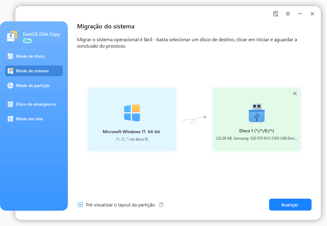 clonar o Windows para SSD menor - passo 2