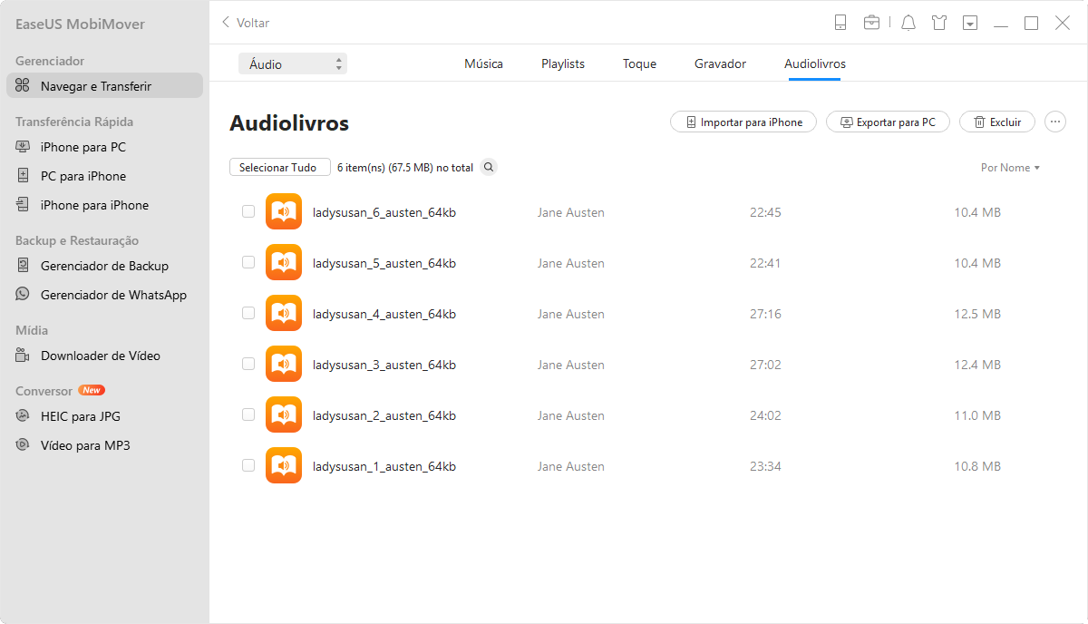 como transferir audiolivro do pc ao iphone - passo 2