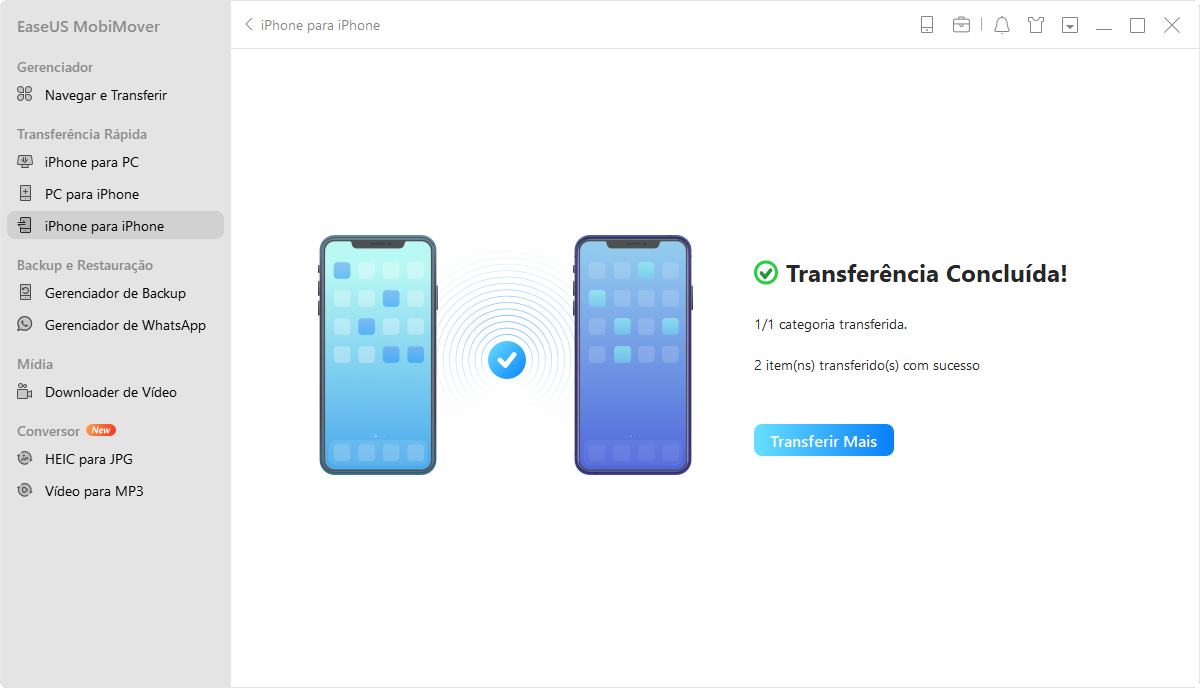 como transferir gravação de um iPhone para outro - passo 3