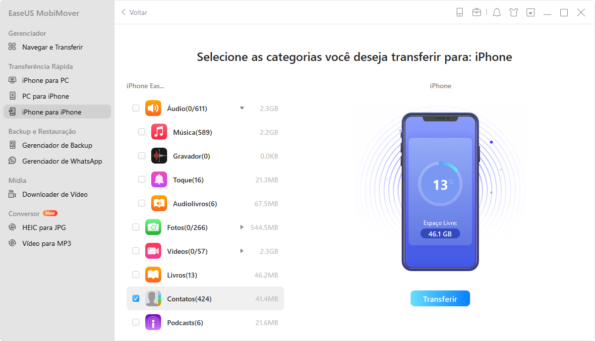 selecione a categoria