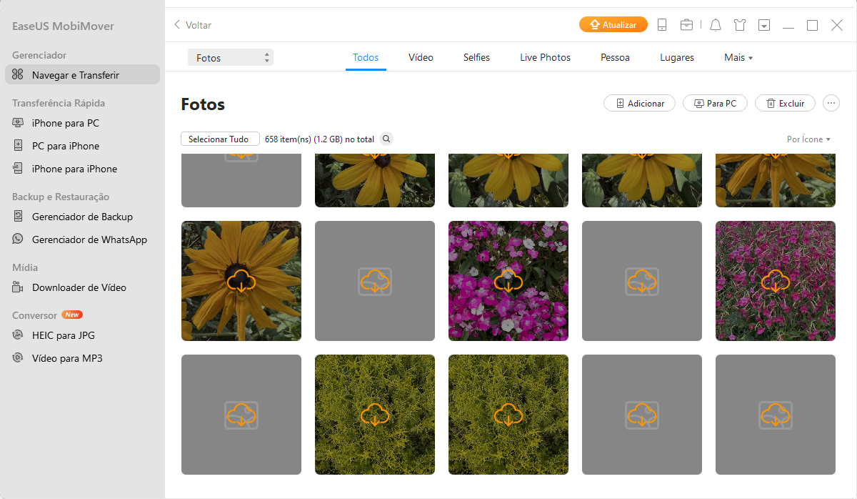 Como mover fotos do iPhone para o iPhone - Etapa 2