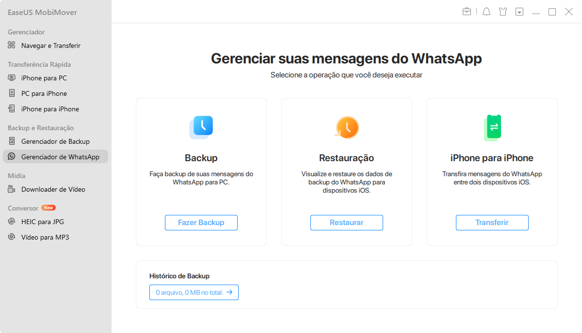 Escolha o WhatsApp