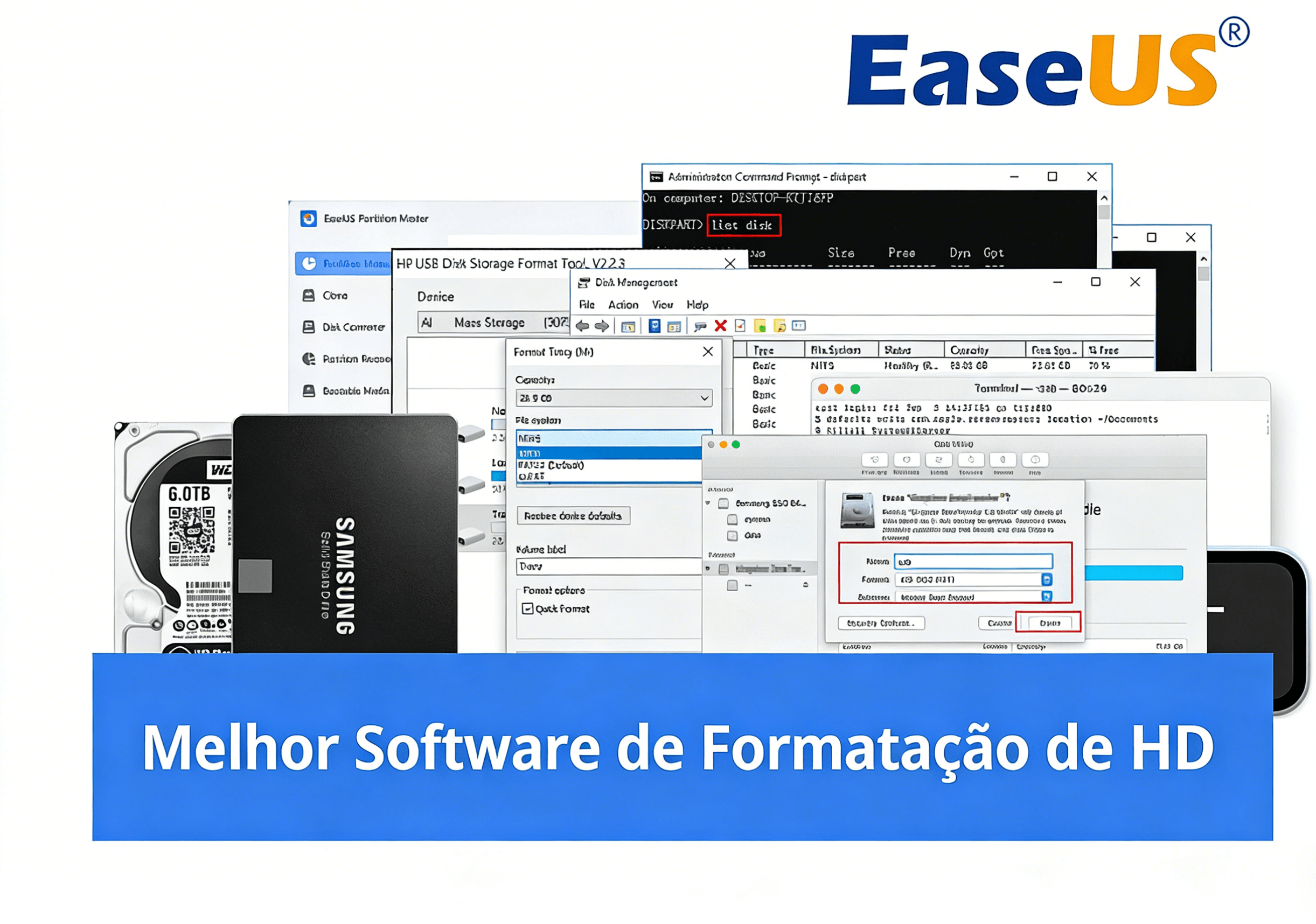 melhor software de formatação de HD e SSD