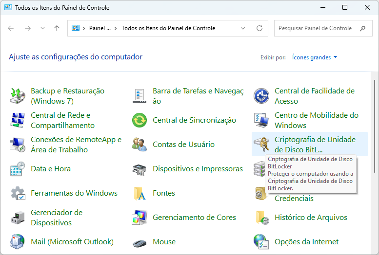 guia de unidade bitlocker