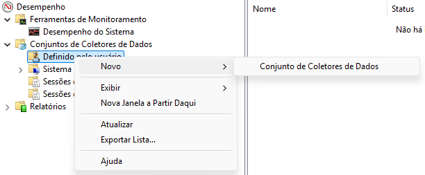 novo coletor de dados
