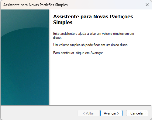 novo assistente de volume simples