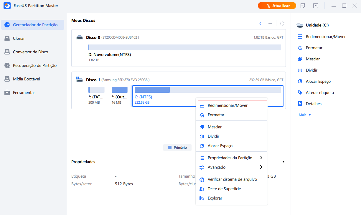 Migração de dados de HDD para SSD
