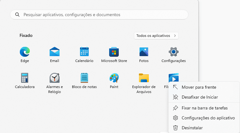 desinstalar bloatware do menu iniciar