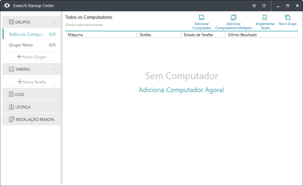 EaseUS Backup Center Main Window
