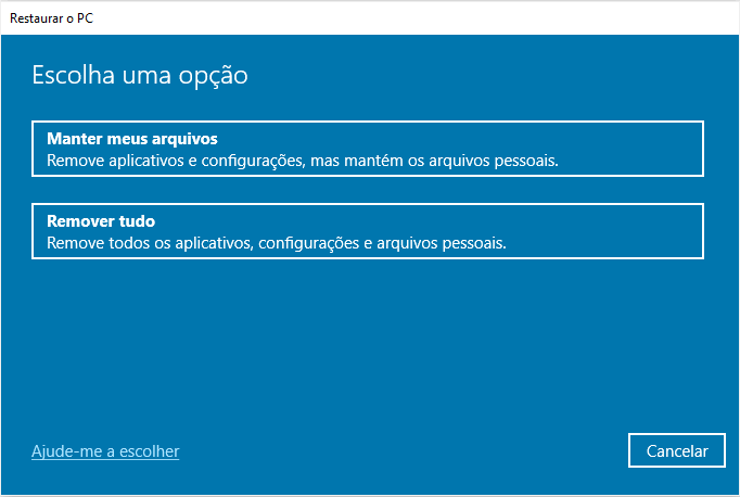 reset windows 10 para reinstalar windows 10 sem cd - 2