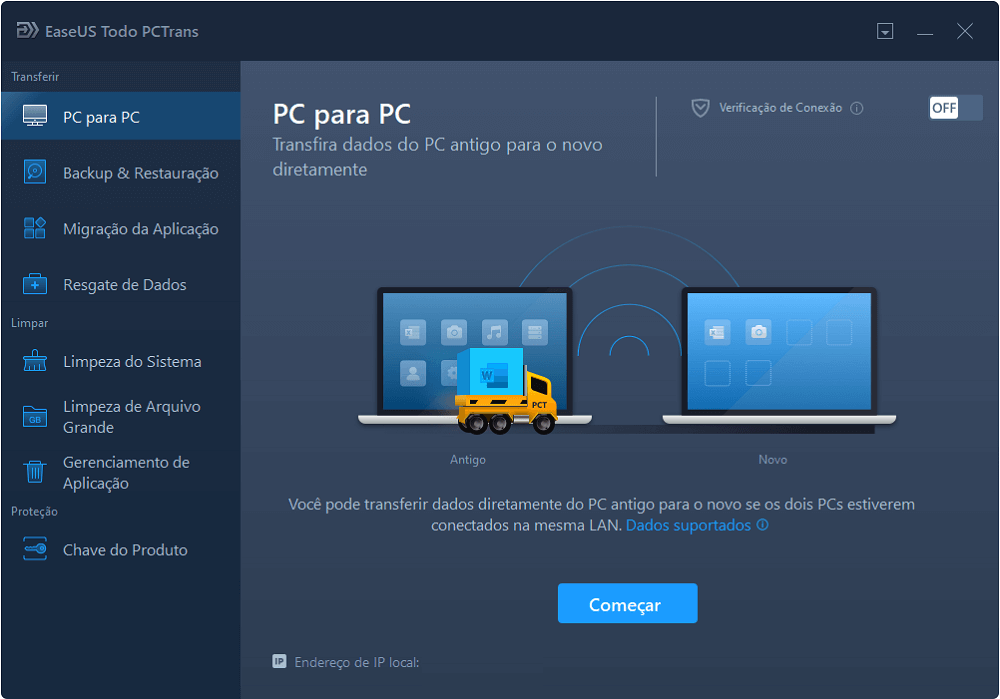 Como transferir arquivos para outro PC, Antigo ao novo