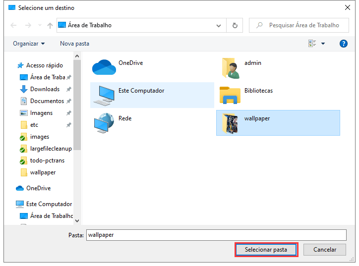 Mover um arquivo entre pastas no gerenciador de arquivos