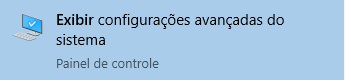 Exibir configurações avançadas do sistema