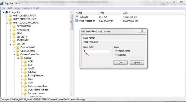 Remova a proteção contra gravação do disco rígido interno / externo, USB ou cartão SD.