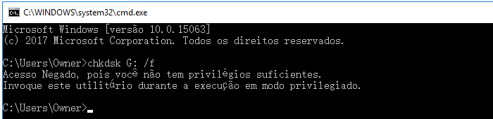 cmd sem privilégios