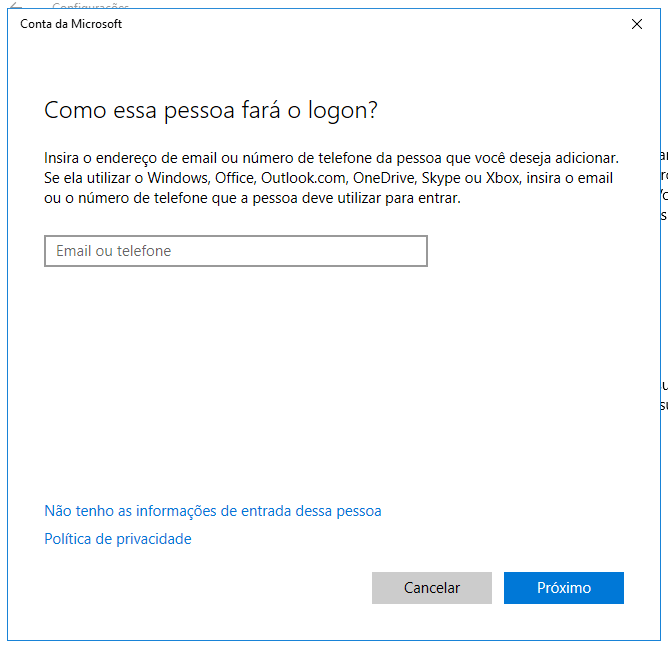 crie uma nova conta de usuário no Windows 10 para corrigir um perfil de usuário corrompido