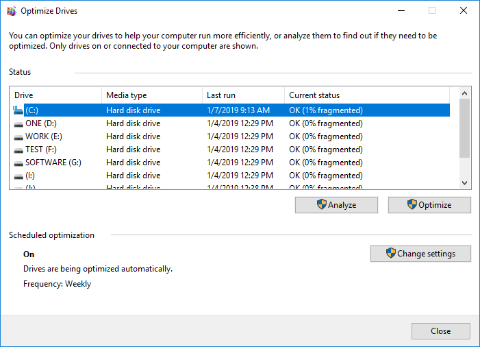 Desfragmentar disco rígido no Windows 10