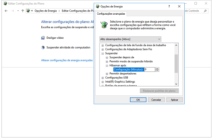 desative a hibernação para liberar espaço em disco