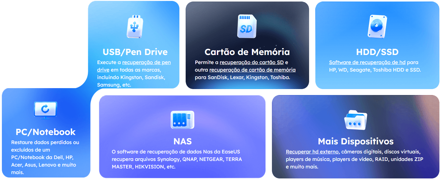 recuperação de vários dispositivos