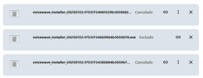 Continuar downloads do Chrome cancelados.