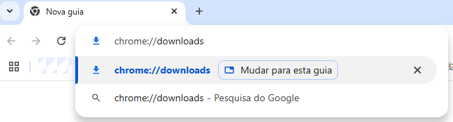 Retomar cancelado downloads do Chrome.