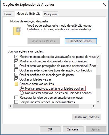 Apresentar 'Abrir janela de Comando aqui' no Explorer do Windows