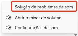 solução de problemas de som