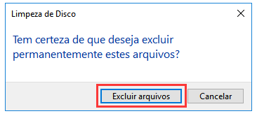 limpeza de disco selecionar arquivos excluir passo 2