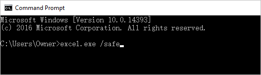 consertar o Excel não está respondendo - abrir no modo de segurança