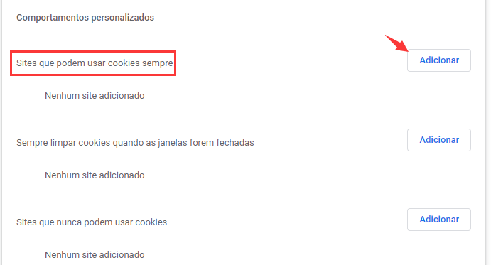 site que sempre pode usar cookies