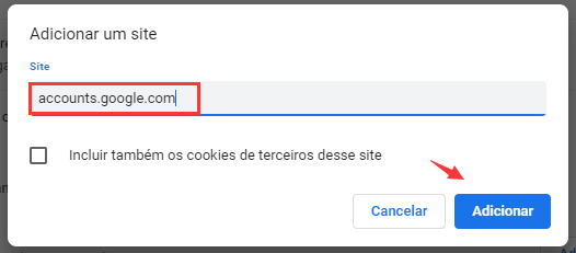 digite accounts.google.com