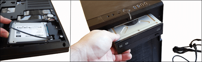 Reconecte o disco rígido ao PC como o segundo HD