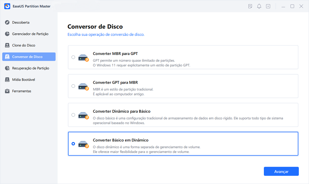 converter básico para dinâmico