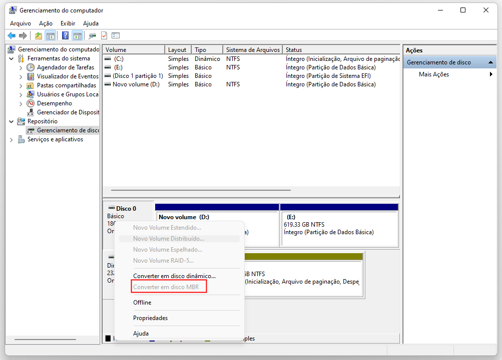 Como Converter GPT para MBR Sem Formatação EaseUS