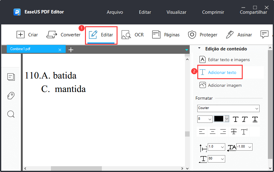 Como Adicionar Texto Em Pdf No Windows Mac Online Easeus