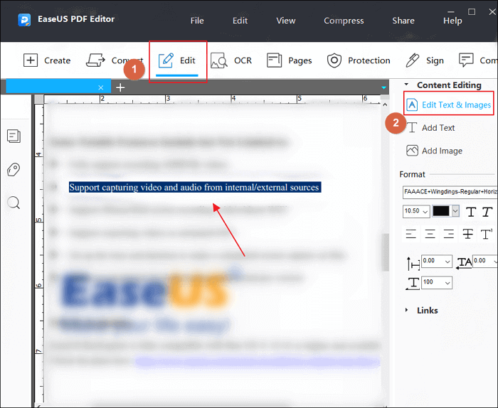 exclua palavras para redigir