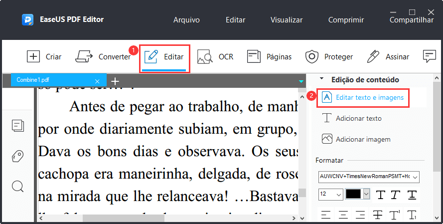 Como editar ou formatar textos no PDFs usando o Adobe Acrobat