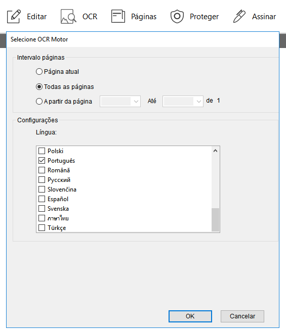 Ajustar configurações