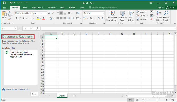 Excel congelado como salvar