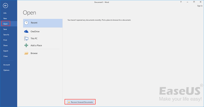 Abra arquivos não salvos.
